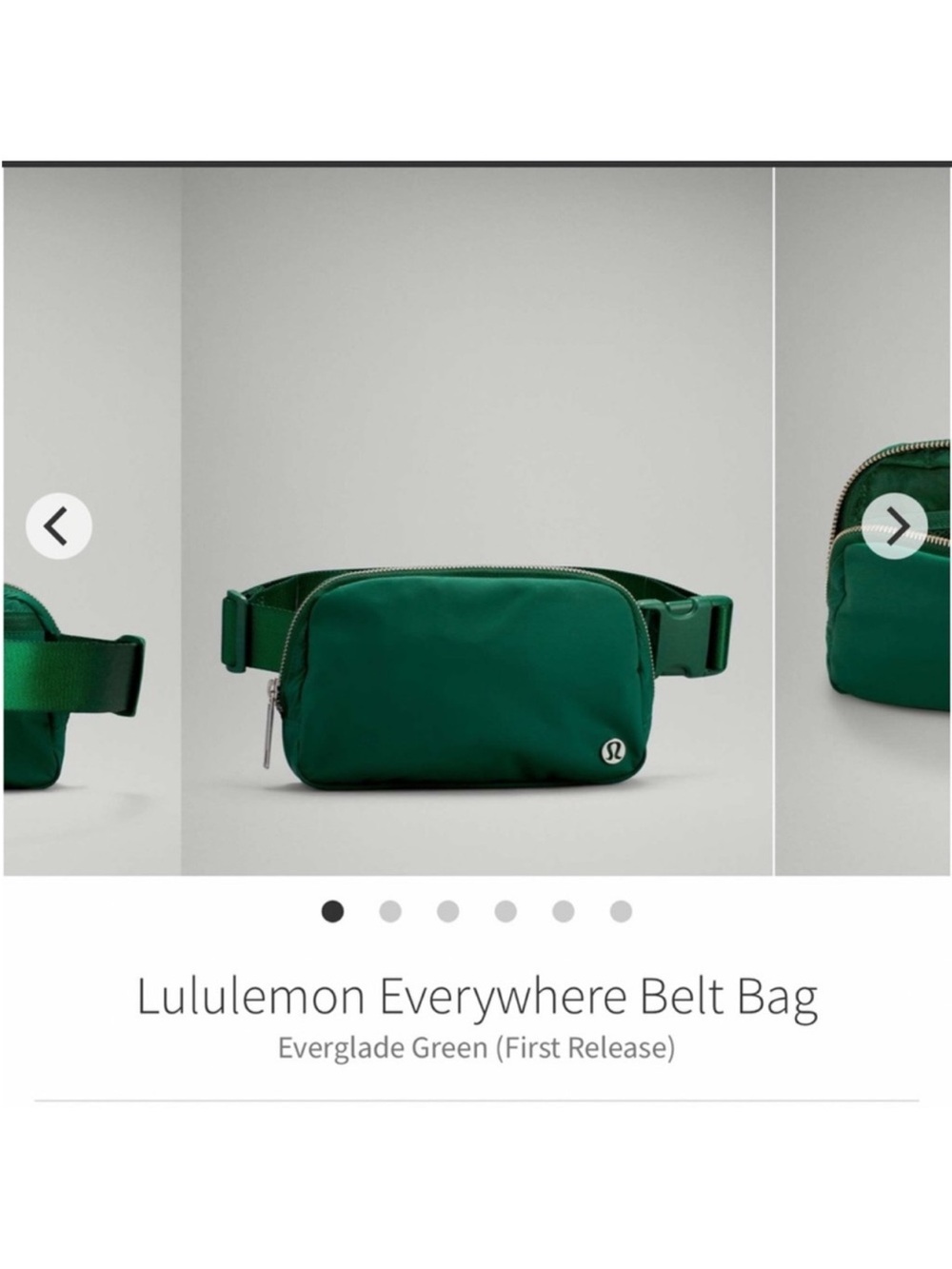 OG Lululemon Everywhere Belt Bag *1L Everglade Green O/S Rare